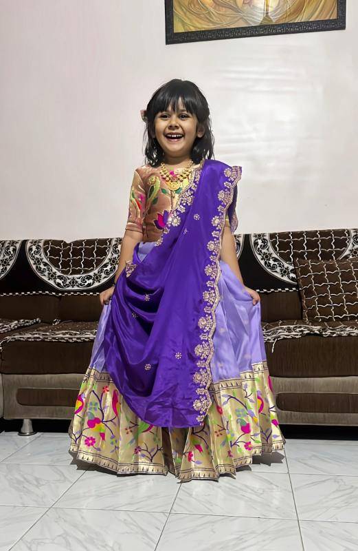 NEW LAUNCING KIDS LEHENGA CHOLI paithani Indian clothing wholesale market